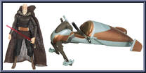 Count Dooku / Speeder Bike from Star Wars - Clone Wars (2008) - Vehicles manufactured by Hasbro [Loose]