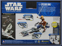 Speeder Bike (with Plo Koon) from Star Wars - Clone Wars (2008) - Battle Game Cards - Dioramas manufactured by Hasbro [Back]