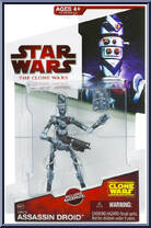 Ziro's Assassin Droid from Star Wars - Clone Wars (2008) - White / Red Cards manufactured by Hasbro [Front]