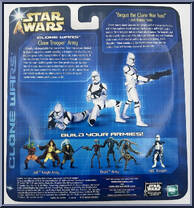 Clone Trooper Army (Blue) from Star Wars - Clone Wars (Animated) - Army of the Republic manufactured by Hasbro [Back]