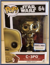 C-3PO (Red Arm) (Chrome) from Star Wars - Force Awakens - Pop! Vinyl Figures manufactured by Funko [Front]