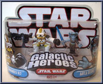 Commander Bly / Aayla Secura from Star Wars - Galactic Heroes - Wave 16 manufactured by Hasbro [Front]
