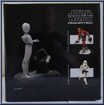 C-3PO & Jawa (Black & White) (Animated) from Star Wars - Maquettes manufactured by Gentle Giant [Back]
