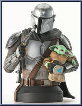 Mandalorian & Grogu from Star Wars - Mini-Busts manufactured by Gentle Giant [Loose]