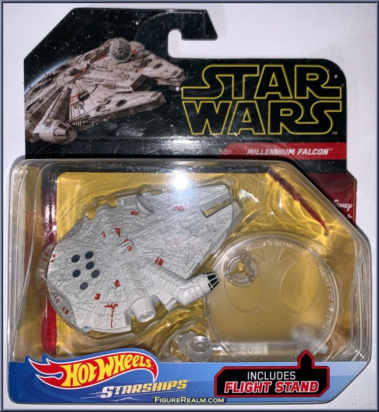 Millennium Falcon Star Wars Hot Wheels Starships Yellow Outlined