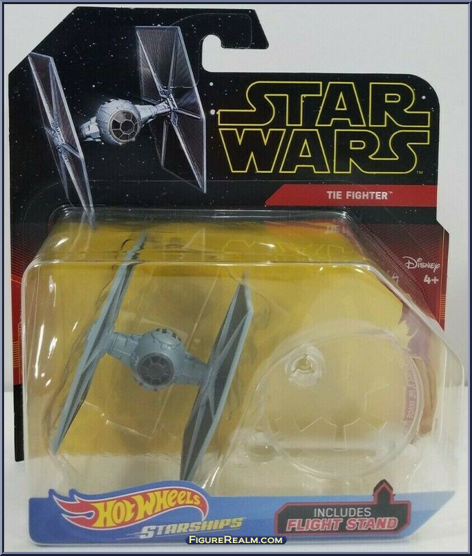 TIE Fighter Star Wars Hot Wheels Starships Yellow Outlined