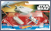 First Order Transporter vs. Resistance X-Wing Fighter from Star Wars - Hot Wheels Starships - 2-Packs manufactured by Mattel [Front]