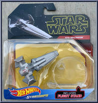 Sith Infiltrator from Star Wars - Hot Wheels Starships - Yellow Outlined Letters manufactured by Mattel [Front]