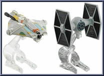 Tie Fighter vs. Ghost from Star Wars - Hot Wheels Starships - 2-Packs manufactured by Mattel [Loose]