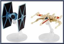 Tie Fighter vs. X-Wing Fighter Red Two from Star Wars - Hot Wheels Starships - 2-Packs manufactured by Mattel [Loose]