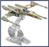 X-Wing Fighter Red 5 from Star Wars - Hot Wheels Starships - Blue Card / Yellow Letters manufactured by Mattel [Loose]
