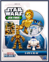 C-3PO / R2-D2 from Star Wars - Jedi Force - White Packaging manufactured by Hasbro [Front]