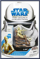 C-3PO from Star Wars - Legacy Collection - Blue / White Cards - Saga Legends manufactured by Hasbro [Front]