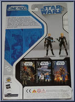 Luke Skywalker / Deena Shan (Rebellion) from Star Wars - Legacy Collection - Comic Packs - Red / White Packaging manufactured by Hasbro [Back]