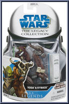 Yoda & Kybuck from Star Wars - Legacy Collection - Blue / White Cards - Saga Legends manufactured by Hasbro [Front]