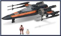 Poe Dameron's T-70 X-Wing (Starfighter Class) from Star Wars - Micro Galaxy Squadron - Series 3 manufactured by Jazwares [Loose]
