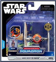 Sabine Wren's Tie Fighter (Light Armor) from Star Wars - Micro Galaxy Squadron - Series 2 manufactured by Jazwares [Front]