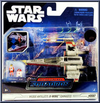 Wedge Antilles’s X-Wing (Damaged) (Starfighter Class) from Star Wars - Micro Galaxy Squadron - Series 4 manufactured by Jazwares [Front]