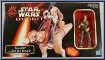 Kaadu and Jar Jar Binks from Star Wars - Phantom Menace - Beast Pack manufactured by Hasbro [Front]