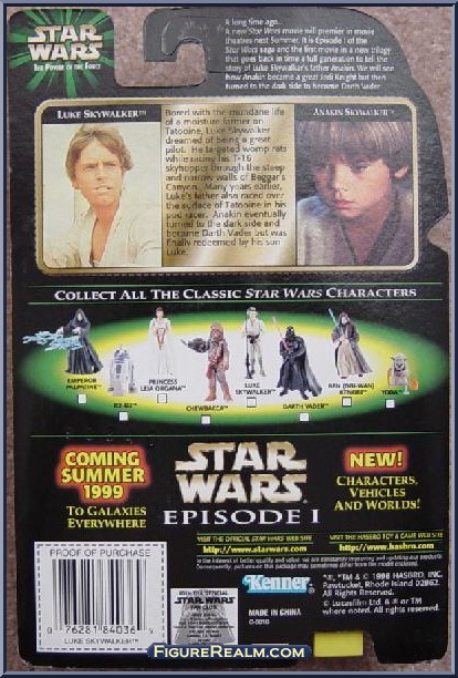 star wars the power of the force luke skywalker action figure
