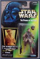 Princess Leia (Boushh Disguise) from Star Wars - Power of the Force II - Hologram Green Card manufactured by Kenner [Front]