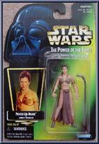 Princess Leia (Jabba's Prisoner) from Star Wars - Power of the Force II - Hologram Green Card manufactured by Kenner [Front]