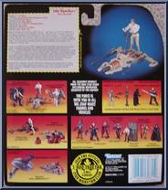 Luke Skywalker (Desert Sport Skiff) from Star Wars - Power of the Force II - Deluxe Figures manufactured by Kenner [Back]