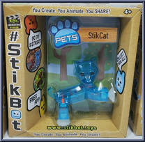 StikCat (Clear Blue) from Stikbot - Pets manufactured by Zing [Front]