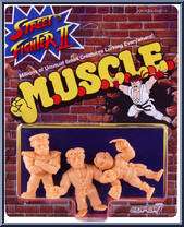 Ryu / M. Bison / Vega from Street Fighter II - M.U.S.C.L.E. manufactured by Super7 [Front]