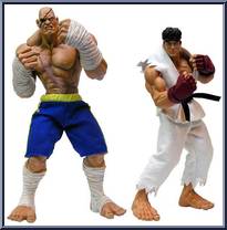 Ryu vs Sagat from Street Fighter - 10" Figures manufactured by SOTA [Loose]