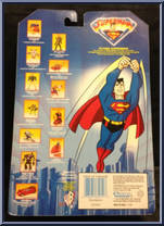 Superman (Flying) from Superman - Animated Series - Deluxe Figures manufactured by Kenner [Back]