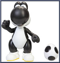 Yoshi (Black) (with Egg) from Super Mario - Basic Series manufactured by Jakks Pacific [Loose]