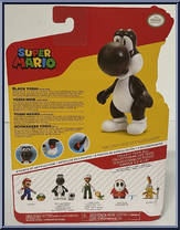 Yoshi (Black) (with Egg) from Super Mario - Basic Series manufactured by Jakks Pacific [Back]