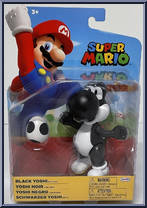 Yoshi (Black) (with Egg) from Super Mario - Basic Series manufactured by Jakks Pacific [Front]