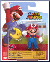 Mario and Cappy (with Yellow Power Moon) from Super Mario - Basic Series manufactured by Jakks Pacific [Front]