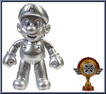 Metal Mario (with Trophy) from Super Mario - Basic Series manufactured by Jakks Pacific [Loose]