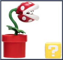 Piranha Plant (with Question Block) (Red) from Super Mario - Basic Series manufactured by Jakks Pacific [Loose]