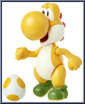 Yoshi (Yellow) (with Egg) from Super Mario - Basic Series manufactured by Jakks Pacific [Loose]