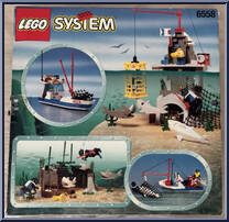 Shark Cage Cove (Divers) from System - Basic Series manufactured by Lego [Back]