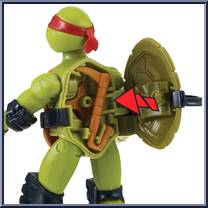 Battle Shell Michelangelo from Tales of the Teenage Mutant Ninja Turtles - Basic Series manufactured by Playmates [Loose]