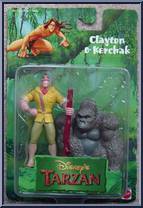 Clayton & Kerchak from Tarzan - Disney's - Figurines manufactured by Mattel [Front]