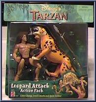 Leopard Attack from Tarzan - Disney's - Action Packs manufactured by Mattel [Front]