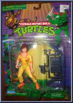 April O' Neil (Orange & Blue Stripe) [Reissue] from Teenage Mutant Ninja Turtles - 1998 - Basic Figures manufactured by Playmates [Front]
