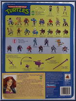April, the Ravishing Reporter from Teenage Mutant Ninja Turtles - 1992 - Basic Figures manufactured by Playmates [Back]