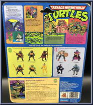 Donatello (Soft Head) from Teenage Mutant Ninja Turtles - 1988 - Basic Figures manufactured by Playmates [Back]