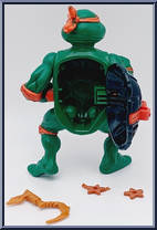 Michaelangelo (with Storage Shell) from Teenage Mutant Ninja Turtles - Storage Shell Turtles manufactured by Playmates [Loose]