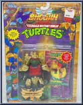 Shogun Raph (Gold Armor with Card) from Teenage Mutant Ninja Turtles - Shogun Turtles manufactured by Playmates [Front]