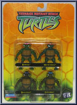 Leo, Don, Raph, Mike from Teenage Mutant Ninja Turtles - Animated - Mini Figures: 4-Packs manufactured by Playmates [Front]