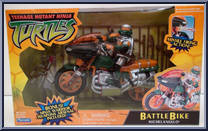 Battle Bike Michaelangelo from Teenage Mutant Ninja Turtles - Animated - Vehicles with Figures manufactured by Playmates [Front]