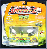 Turtles vs Foot Ninja from Teenage Mutant Ninja Turtles - Animated - Speedeez manufactured by Playmates [Front]